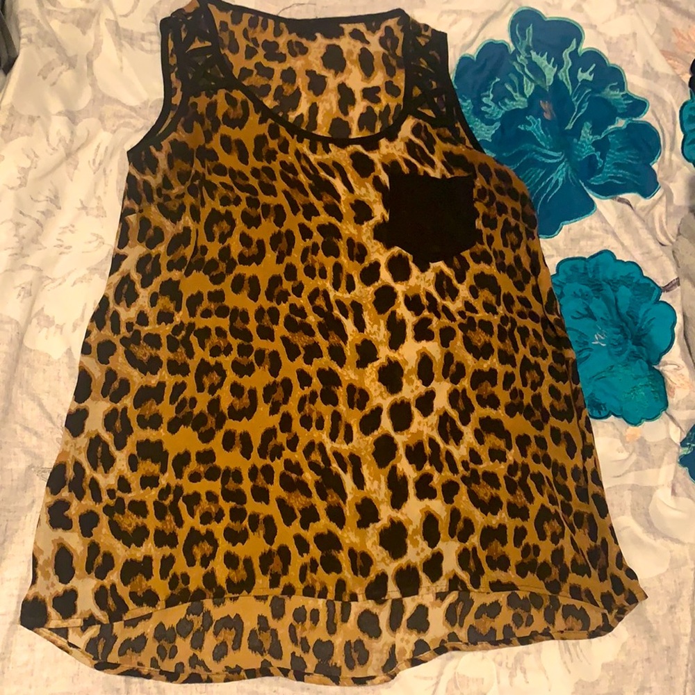 Animal print blouse , Size : M .